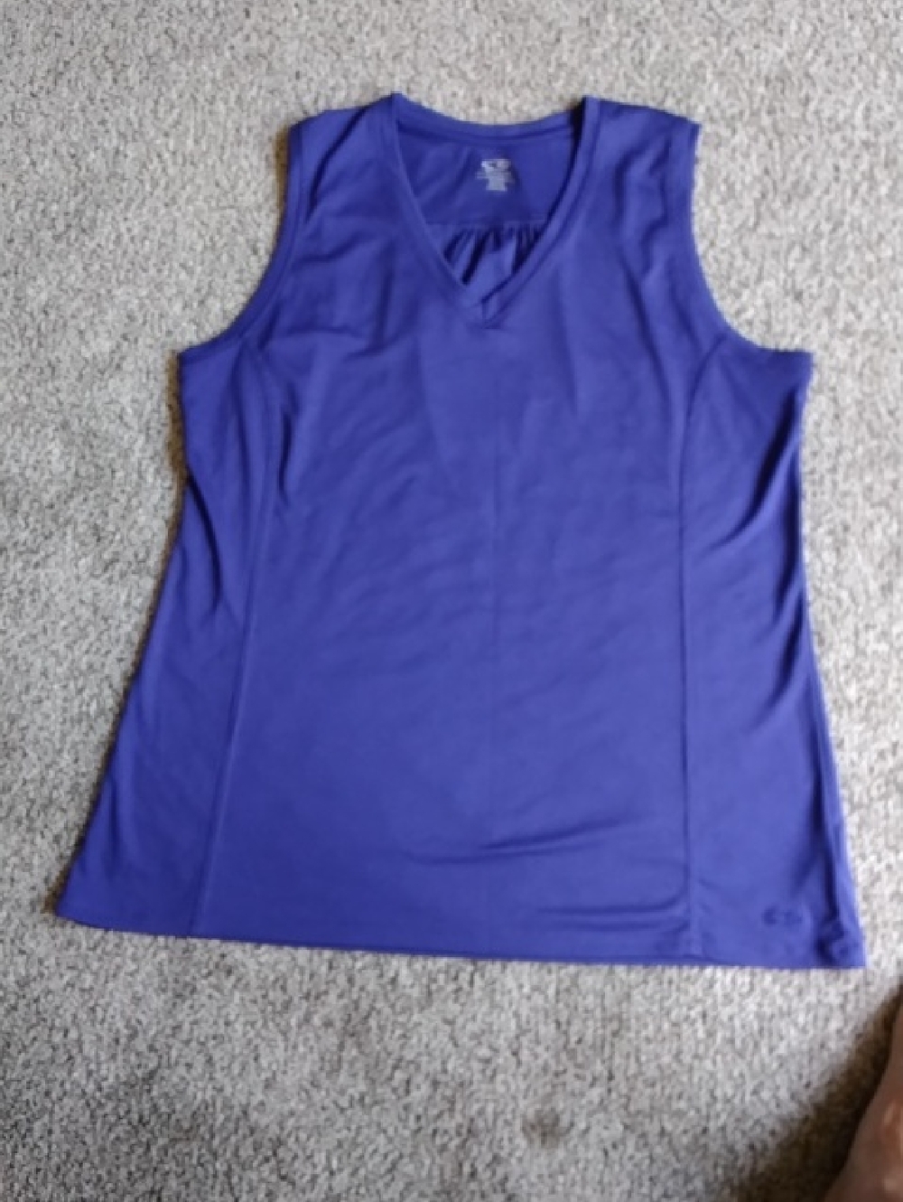 Champion Purple V-Neck Athletic Tank Top - Women